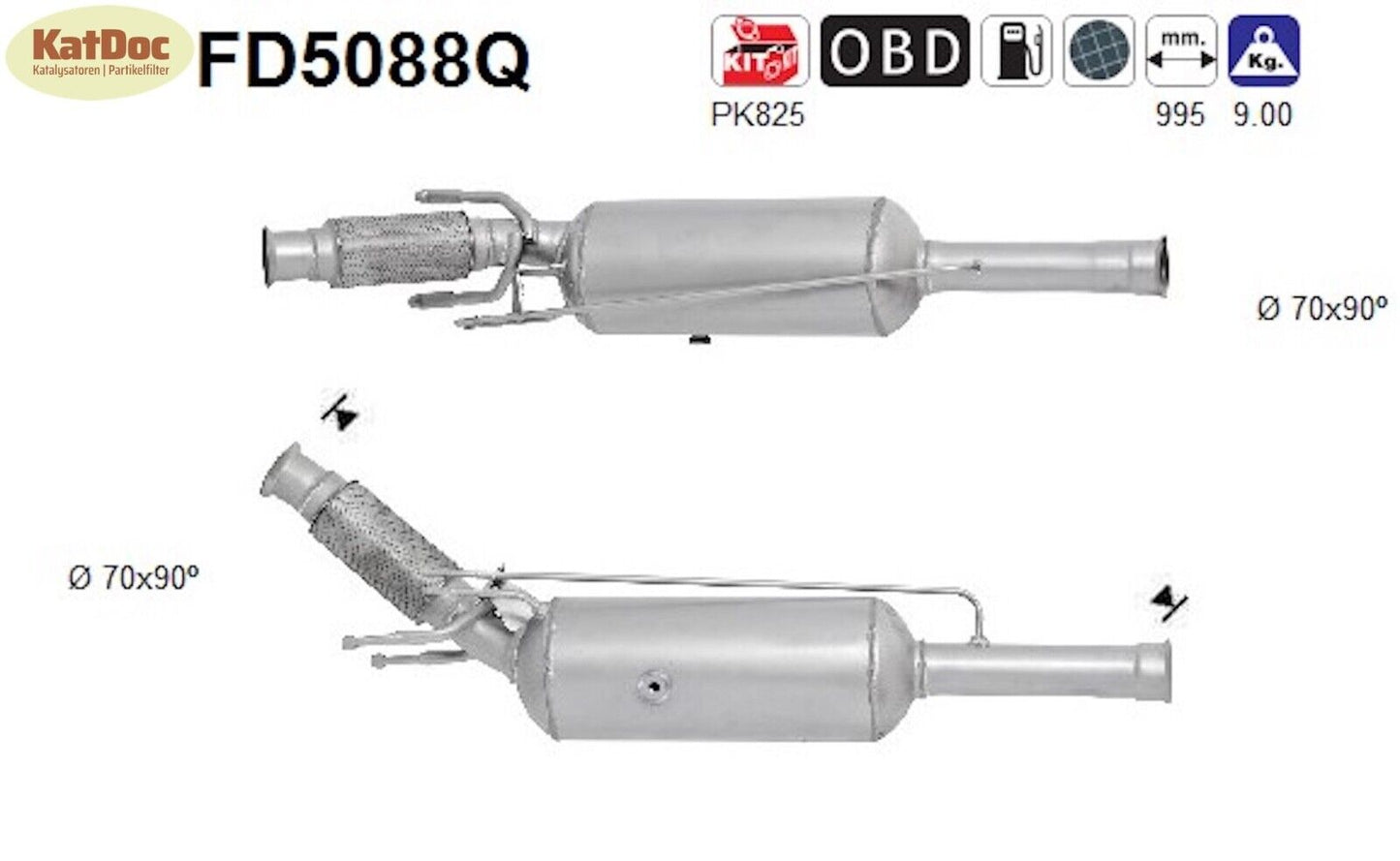 Ruß-Partikelfilter Citroen C4II/DS4/DS5, Peugeot 3008/308/RCZ, Silizium,Euro 5