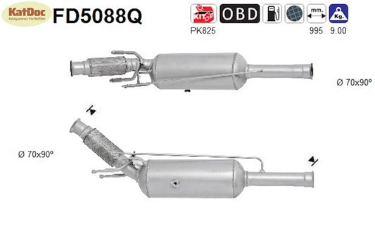 Ruß-Partikelfilter Citroen C4II/DS4/DS5, Peugeot 3008/308/RCZ, Silizium,Euro 5