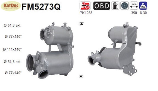 Ruß-Partikelfilter für Audi, Seat, Skoda, VW, 1.6/2.0 TDI, Silizium, Euro 6