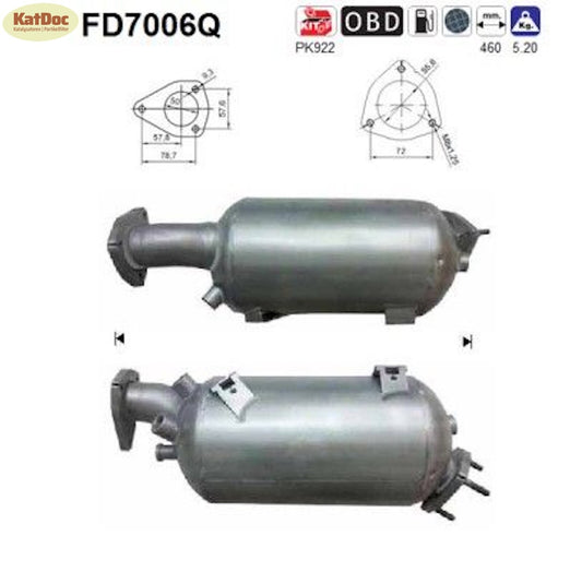 Ruß - Partikelfilter für Audi A4/A6, 1.9/2.0 TDI, 85/100/103kW, Silizium, Euro 4 - KatDoc