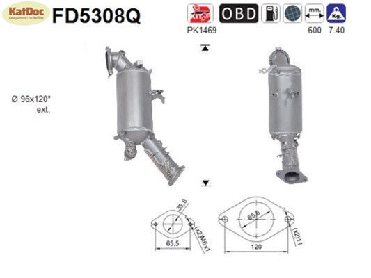 Ruß-Partikelfilter Jaguar F-Pace/XE/XF, Land Rover Discovery, Silizium, Euro 6