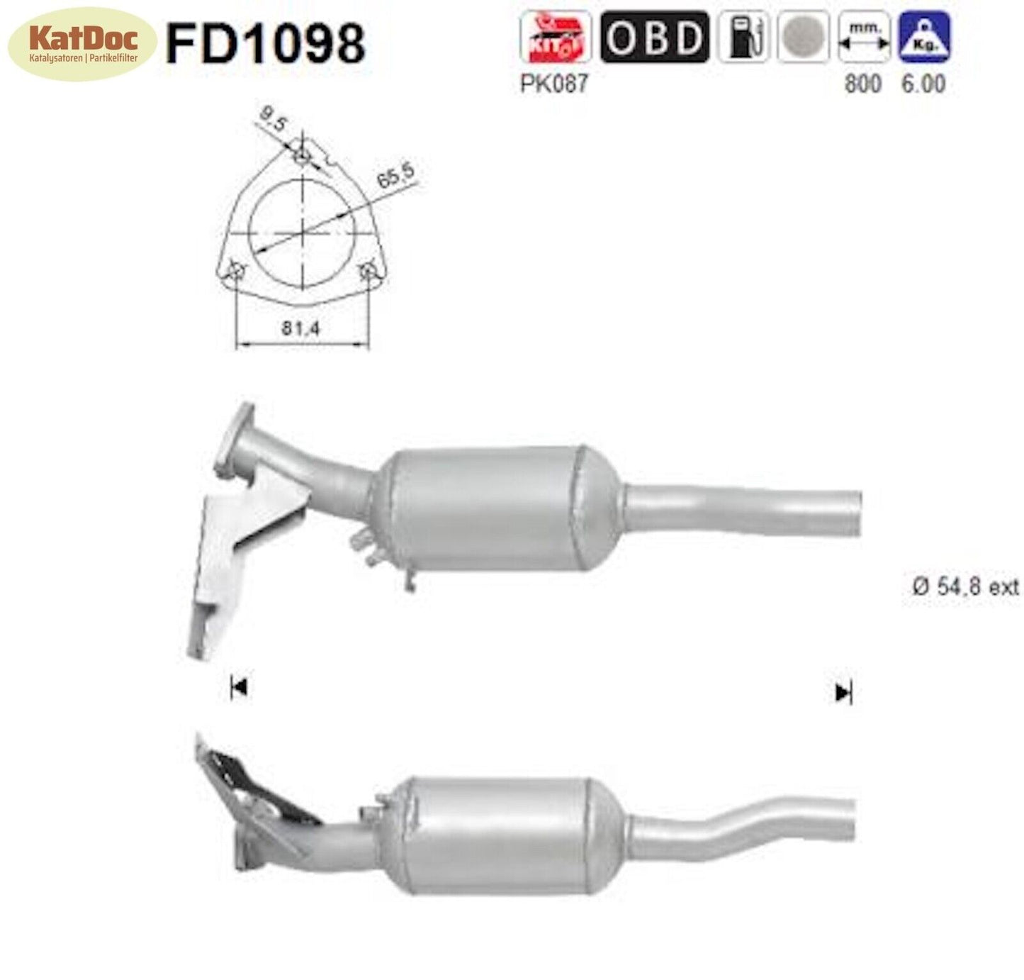 Ruß - Partikelfilter für Audi A6 C6, 2.7/3.0, TDI, quattro, Euro 5 - KatDoc