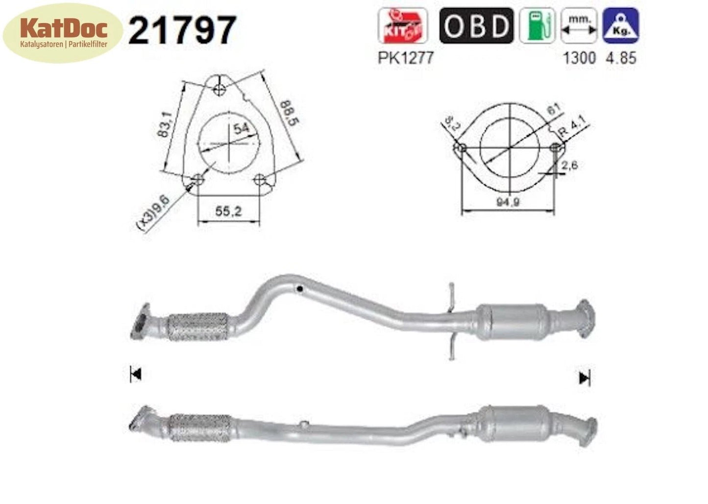 Katalysator für Opel Astra J, Zafira Tourer, 1.4, 120/140kW, Euro 5
