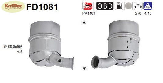 Ruß-Partikelfilter Citroen Jumpy,Fiat Scudo,Peugeot Expert,Toyota ProAce,Euro 5