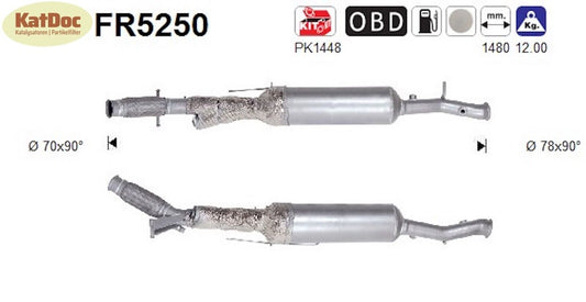 Ruß-Partikelfilter für Citroen C5/DS 7, Opel Grandland, Peugeot, 2.0, Euro 6