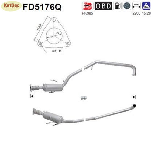 Ruß-Partikelfilter Chrysler Grand Voyager, Lancia Voyager, 2.8,Silizium,Euro 5