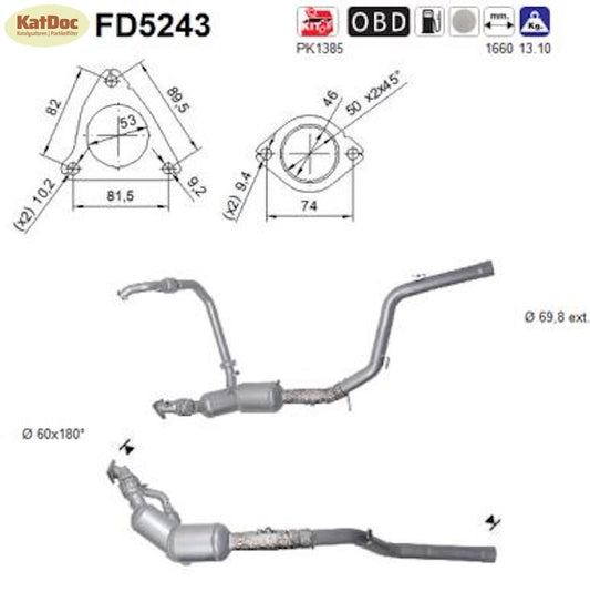 Ruß-Partikelfilter Land Rover, Range Rover/Sport, 3.0, 4x4, TDV6/SDV6,Euro 5