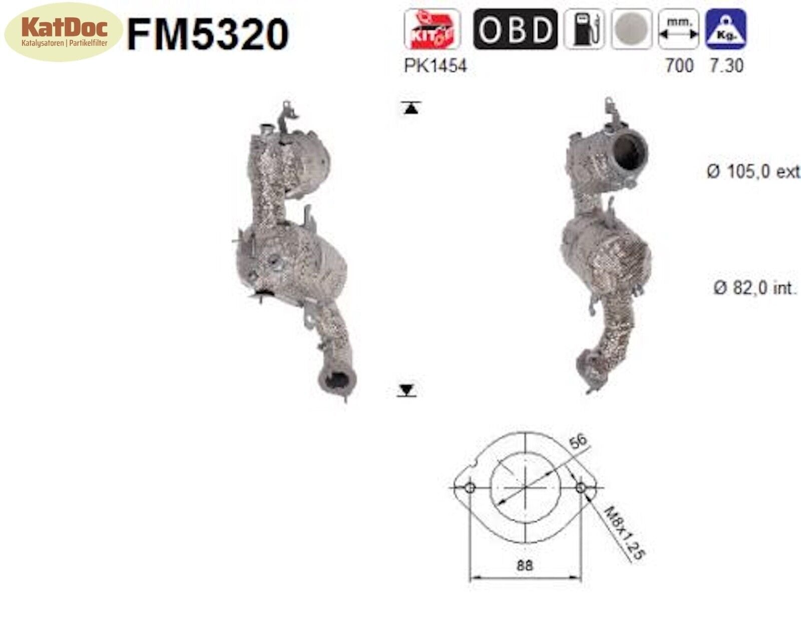 Ruß - Partikelfilter für Alfa Romeo Giulietta, Fiat, Jeep Renegade, 1.6, Euro 6 - KatDoc