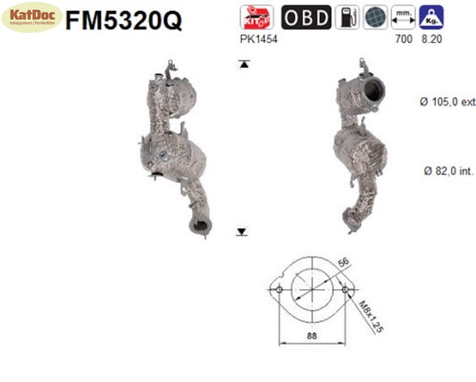Ruß-Partikelfilter Alfa Romeo Giulietta, Fiat, Jeep Renegade, Silizium, Euro 6