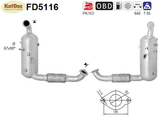 Ruß-Partikelfilter Ford C-Max/Focus/Grand C-Max/Mondeo/Tourneo/Transit, Euro 5