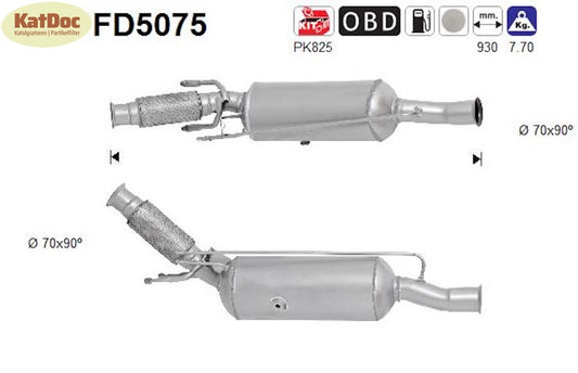 Ruß - Partikelfilter für Citroen C4/Grand Picasso, Peugeot 5008, 2.0 HDi, Euro 5 - KatDoc