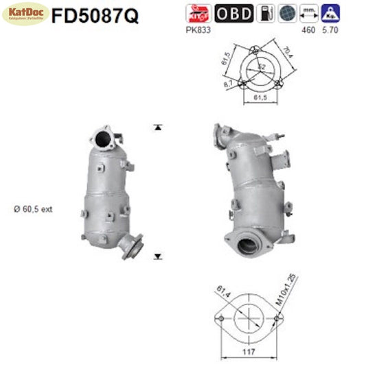 Ruß - Partikelfilter für Toyota RAV4, 2.2 D 4WD, 130kW, Silizium, Euro 4 - KatDoc