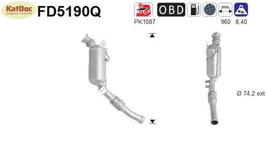 Ruß-Partikelfilter Mercedes Marco Polo/V-Klasse/Vito, 2.2, Silizium, Euro 5