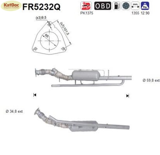 Ruß-Partikelfilter Land Rover Discovery/Range Rover Evoque, Silizium, Euro 6
