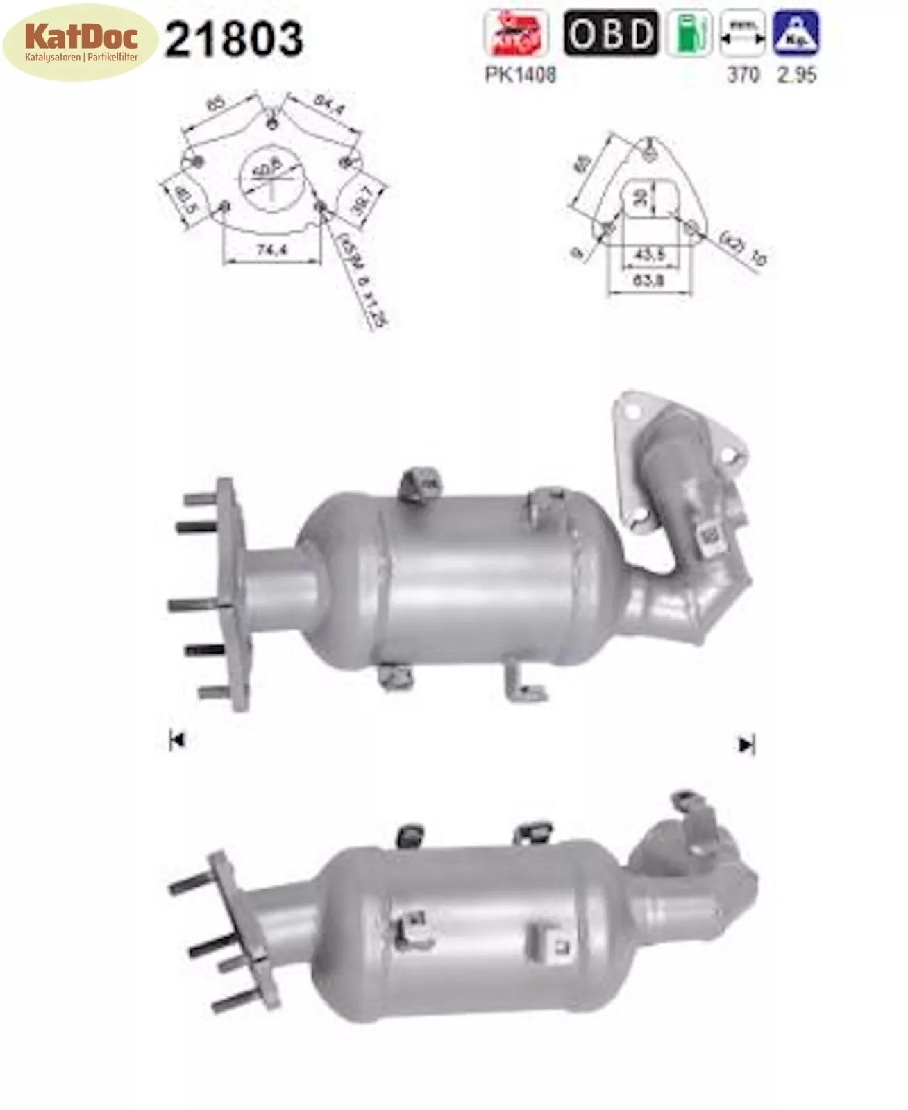 Katalysator für Opel Karl, 1.0, 54/55kW, LPG, Euro 6 - KatDoc