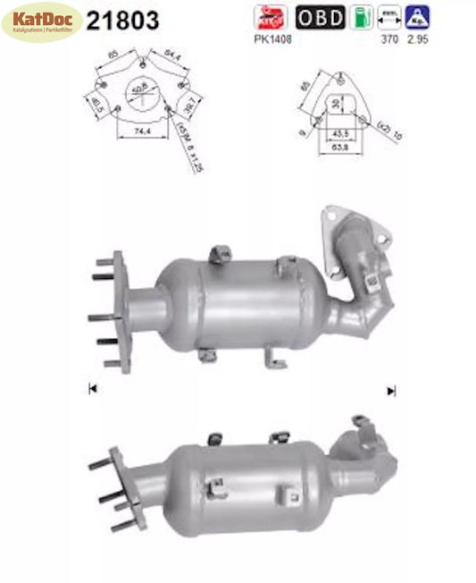 Katalysator für Opel Karl, 1.0, 54/55kW, LPG, Euro 6 - KatDoc