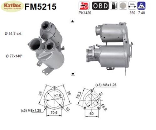 Ruß-Partikelfilter für Audi A4/A5/A6/Q5, 2.0 TDI, Euro 6